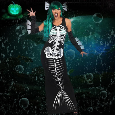 

Womens Skeleton Print Costume Halloween Women Catsuit Costume Jumpsuit Skeleton Sleeveless Tank Playsuit Night Club Cosplay Playsu