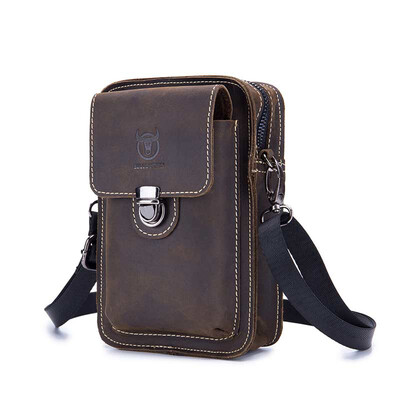 

Genuine Leather Men\s Chest Shoulder Belt Bag Small Back Pack