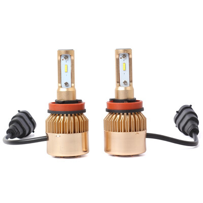 

H11 S2-TX-G Enhanced Edition PRO 2PCS Led Cob LED Chip Car Headlamp 36W 6500K White Light 8000LM Car Bulb Fog Light Gold