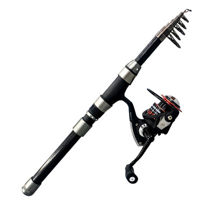 

Honoreal Poratble Travel Carbon Telescopic Fishing Rod&Reel Combo