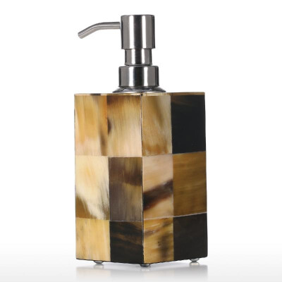 

Soap Dispenser with Horn Stripes Lotion Dispenser Wooden Kitchen Bathroom Ornament Home Decor