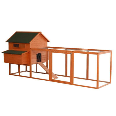

Solid Wood Deluxe Outdoor Lockable Chicken Coop Kit with Nesting Box&Run