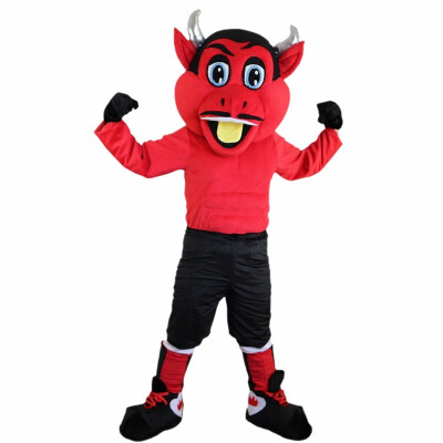 

LangtengRed Devil Mascot Costume Cartoon Cosplay Party Halloween Christmas Festival Performance