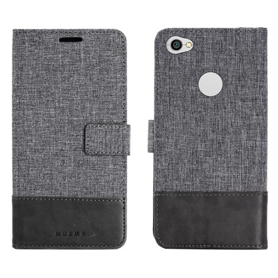 

Goowiiz Phone Case For Xiaomi Redmi Note 5ANote 5A Pro Fashion Canvas Leather Wallet Full package flip Holder Stand