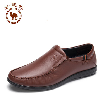 

Camel brand mens shoes casual leather comfortable set foot low Bangfu W912287370 yellow brown 40250 yards