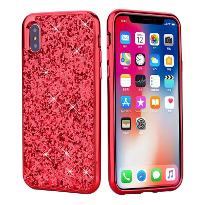 

MOONCASE Apple iPhone X Flash Powder PC Shell - Red