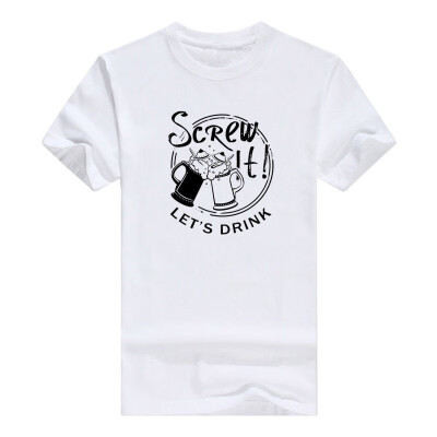 

Funny Beer Gifts Screw It Lets Drink Beer Lover Premium Crewneck Men s T-Shirt