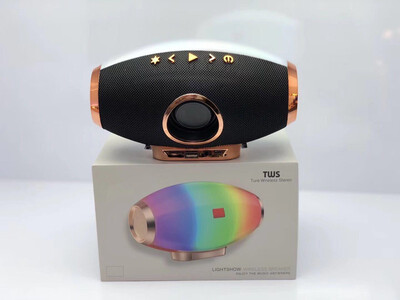 

Outdoor portable bluetooth speaker colorful lights Mobile phone computer desktop audio FM radio light subwoofer music player MP3