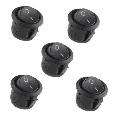 

5 x Round Rocker Switch SPST