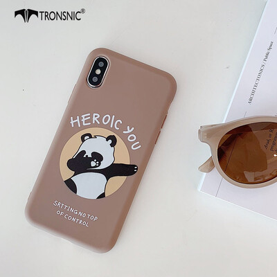 

TRONSNIC Panda Hip hop Phone Case for iPhone XS MAX Matte Rock Bear Case Grey Soft TPU Covers