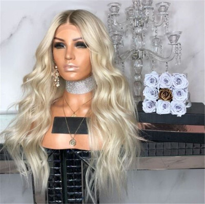 

28 Long Full Wavy Blonde Wig Fashion Heat Resistant Synthetic Wigs Women