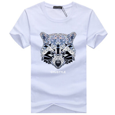 

2018 Men Fashion Summer cotton 3D T shirt Printed Short Sleeve Round Neck Slim casual T-shirt hot