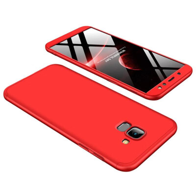 

MOONCASE Samsung A6 2018 three-section all-inclusive shield - red