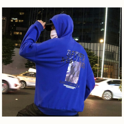 

Sweater mens hooded super fire spring&autumn trend Harajuku loose port wind student 2018