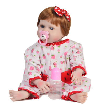 

Realistic 19 Inch 45cm Reborn Boy Doll Whole Silicone Real Looking Baby Reborn Boneca Menino Baby Toy For Child Xmas Gift