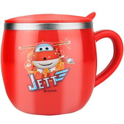 

Super Flying Infant Child Cup Thermos Men&women Baby Cup Stainless Steel Single Handle Training Drinking Water Cup with Cover 260ML Red
