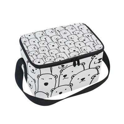 

ALAZA Lunch Box Insulated Lunch Bag Large Cooler Polar Bear Tote Bag