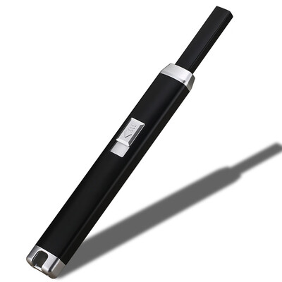 

USB Rechargeable Electronic Hit Fire Machine Windproof Flameless Metal Pulsed Arc Smoking Cigarette Lighters in Kitchen Outdoors