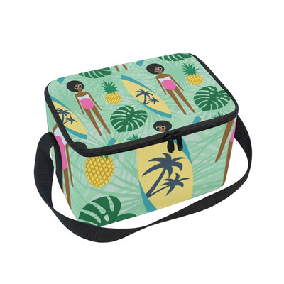 

ALAZA Lunch Box Insulated Lunch Bag Large Cooler Cute African American Girl Tote Bag