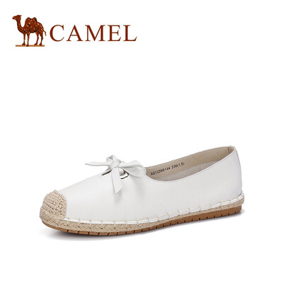

Camel CAMEL ladies literary beauty bow sewing stitch flat shoes A912266144 white 36
