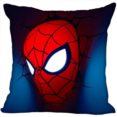 

Spiderman Pillow Cover Bedroom Home Office Decorative Pillowcase Square Zipper Pillow Cases Satin Fabric No Fade