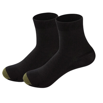 

LifeWheel Mens Business Bamboo Antibacterial Breathable Mid Length Daily Crew Casual Cotton Socks