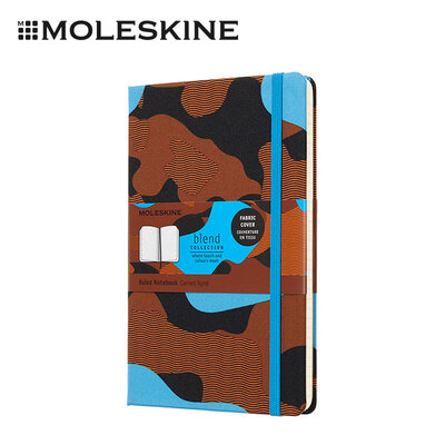 

MOLESKINE Notebook Business Office Stationery Hardface Horizontal Large Notepad Blend Nomads Series Camouflage Blue