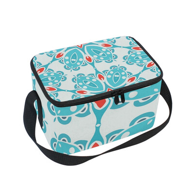 

ALAZA Insulated Lunch Box Irregular Flower Lunch Bag for Men Women Portable Tote Bag Cooler Bag