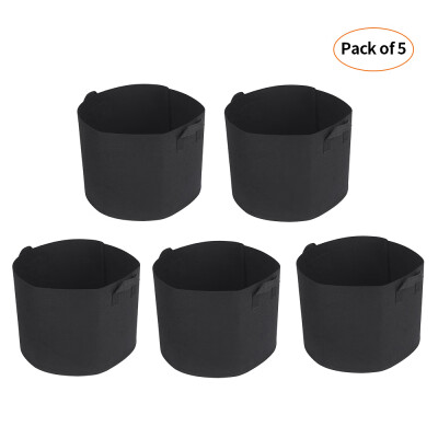 

5pcsset Grow Bags with Handles Nonwoven Grow Bags Set Fabric Grow Bags Gardening Accessory