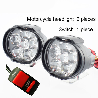 

Motorcycle 12V 6500K LED Headlight auxiliary driving lights Car Headlamp Scooter Moto Fog lamp Spotlight Motorbike work lights