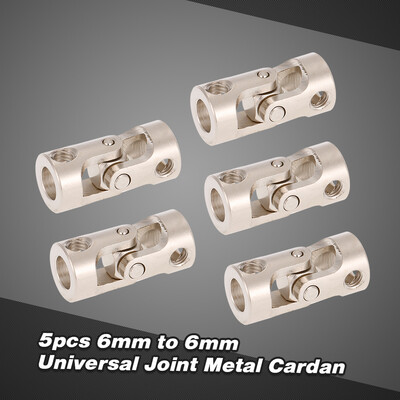 

5pcs Stainless Steel 6 to 6mm Full Metal Universal Joint Cardan Couplings for RC