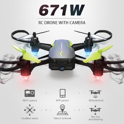 

671W RC Drone with Camera 480P Wifi FPV Altitude Hold Headless Mode Training Toy Quadcopter