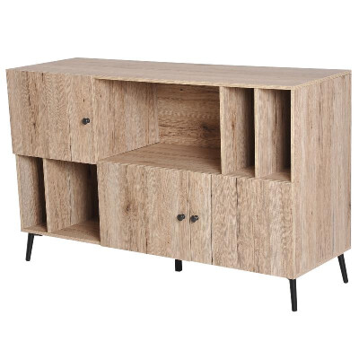 

57 Contemporary Sideboard Buffet Table Storage Cabinet - Oak Grain