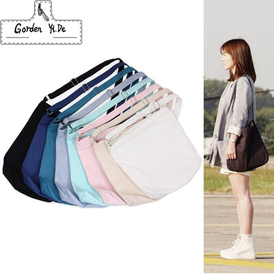 

Eco Reusable Womens canvas handbags 2019 high quality shoulder bag for women lady bags Literary handbag ladies Besace 7 colors