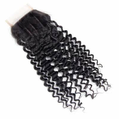 

Nami Hair 4x4 Lace Closure Brazilian Remy Hair Deep Wave Free Middle Three Part 100 Human Hair Closure With Baby Hair