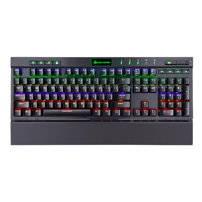 

Magic-Refiner MK12 Mechanical Gaming Keyboard USB Wired 12 RGB 19 Backlight Mechanical Optical Switch 104 Keys For Gamer Office E-