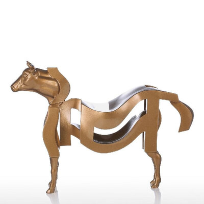 

Tomfeel Abstractionism Cattle Resin Sculpture Home Decor Modern Art Figurine