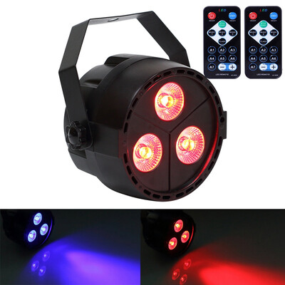 

UKing 15W 3 Led Par Light Rgb Purple Mixing Stage Effect Light with 2 Remote Control