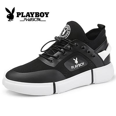 

Playboy PLAYBOY Mens Korean version of the trend low to help wild sports buckle casual shoes CX39512 black 41
