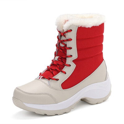 

Women boots non-slip waterproof winter ankle snow boots women platform winter shoes with thick fur botas mujer