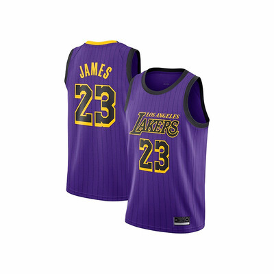 

2019 New Los Angeles Lakers 23 LeBron James Basketball Jersey 23 James Mens Purple Yellow White Basketball Jersey