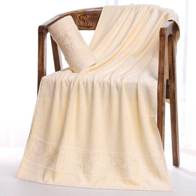 

Bamboo Fiber Towel Nature Style Bamboo Jacquard Weave Thick High Water Absorption Comfortable Breathable Healthy Bath Towel