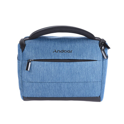 

Andoer Cuboid-shaped DSLR Camera Shoulder Bag Portable Fashion Polyester Camera Case for 1 Camera 2 Lenses&Small Accessories f