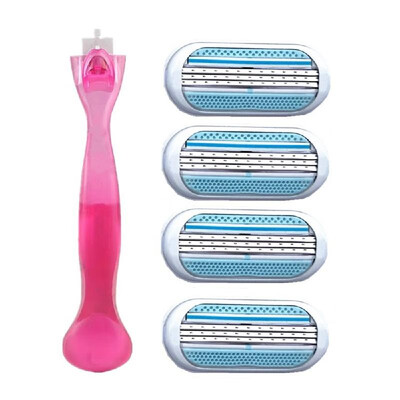 

Women Replaceable Manual 3 Layers Hair Removal Tool Manual Shaving Handle Blades LegArm Hair Removal