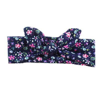 

Children Rabbit Ears Hair Band Cute Flower Printed Bowknot Headbands Kids Floral Headwrap Fashion Hair Accessories