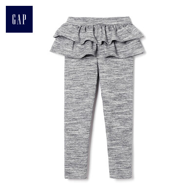 

GAP flagship store female young soft terry cloth printed leggings 354986 Malt Grey 2YRS