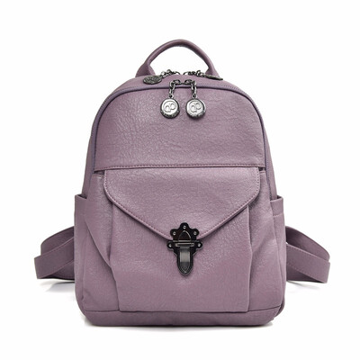 

PU Leather Backpack Women Bag Female Backpacks for School Teenagers Girls Fashion Ladies Travel Bags Woman Bagpack with Zipper