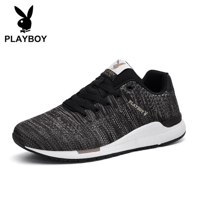 

Playboy PLAYBOY fashion sports fly woven mesh casual shoes mens non-slip breathable DS85248 dark green 41