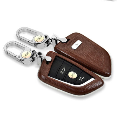 

Car Accessories Top Layer Leather Car Key Case For BMW new X1X5X6new 1 series2 series Car Key Cover Shell Car Keychain