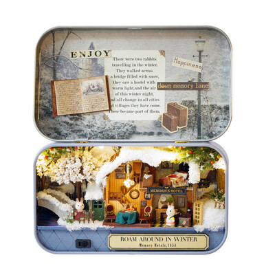

Funny Wooden Puzzle Box Theater DIY Miniature Dollhouse Model Home Decoration Kids Toy Gift